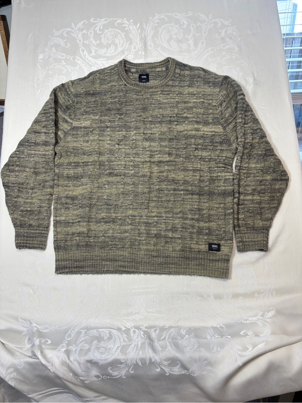 Vans Men's Olive Marled Crew Sweatshirt